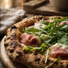 Prosciutto & burrata pizza
